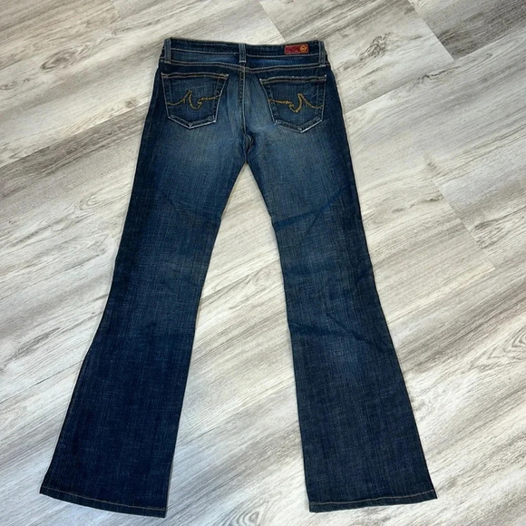 AG Adriano Goldschmied Y2K Low Rise Dark Wash Denim Flared Bootcut Jeans / 27R - Picture 3 of 8